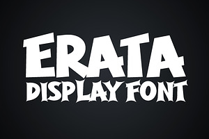 Erata - Bold Display Type Font