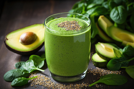 Healthy green smoothie with spinach,, a Photo by Iftikhar Alam