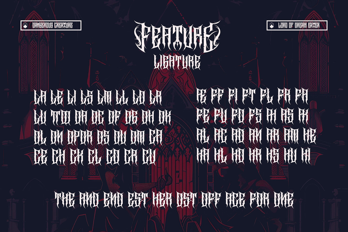 Cathedrave – Gothic Blackleter Font, a Blackletter Font by Letterara (Photo 10 of 15)
