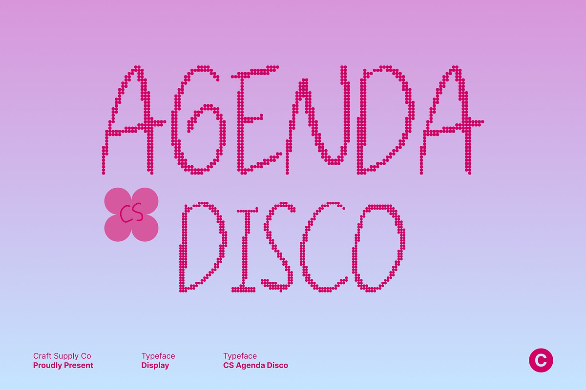 CS Agenda Disco, a Handwritten Font by Craft Supply Co. (Photo 1 of 8)