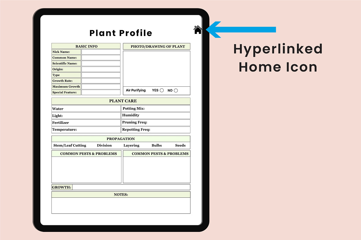 Hyperlink Digital Garden  Planner, a Design Template by Designmela01 (Photo 2 of 11)