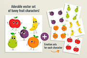 Cute happy fruits! :), an Illustration by Zhe Vasylieva (Thumbnail 2 of 3)