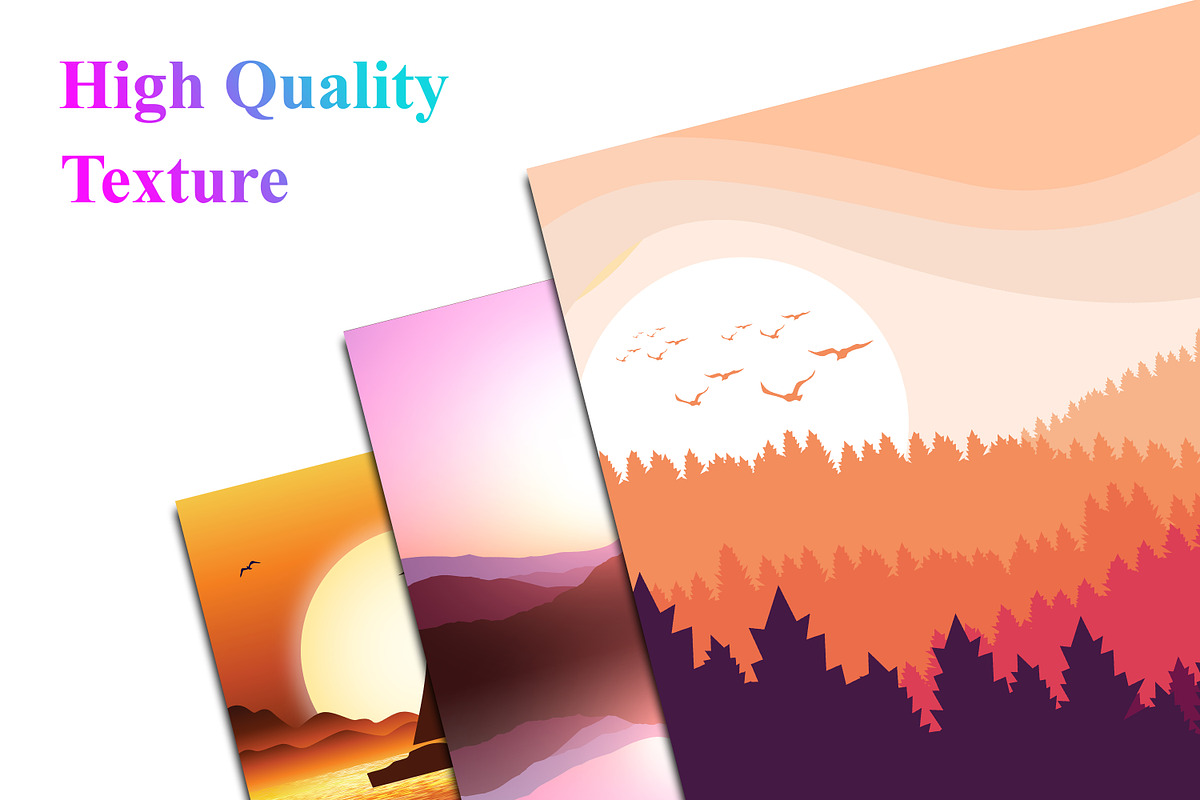 Sunset Background Bundle, a Texture Illustration by Digital Studio (Photo 2 of 3)