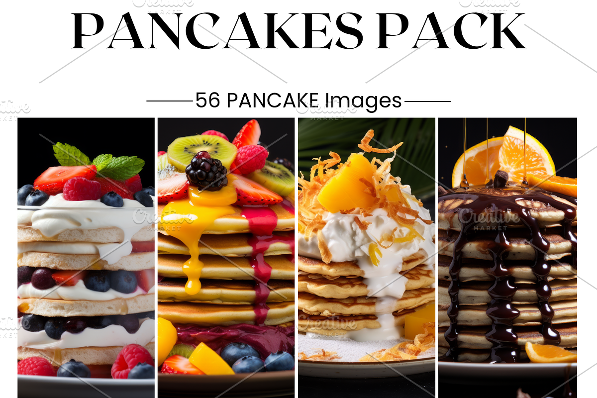 Pancakes Stock Photo, Sweet Food, a Food & Drink Photo by BrushstrokeArtGB (Photo 1 of 5)