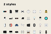 Tech & Electronic Technology icons, an Outline Icon by Amazing Custom Icons (Thumbnail 4 of 5)