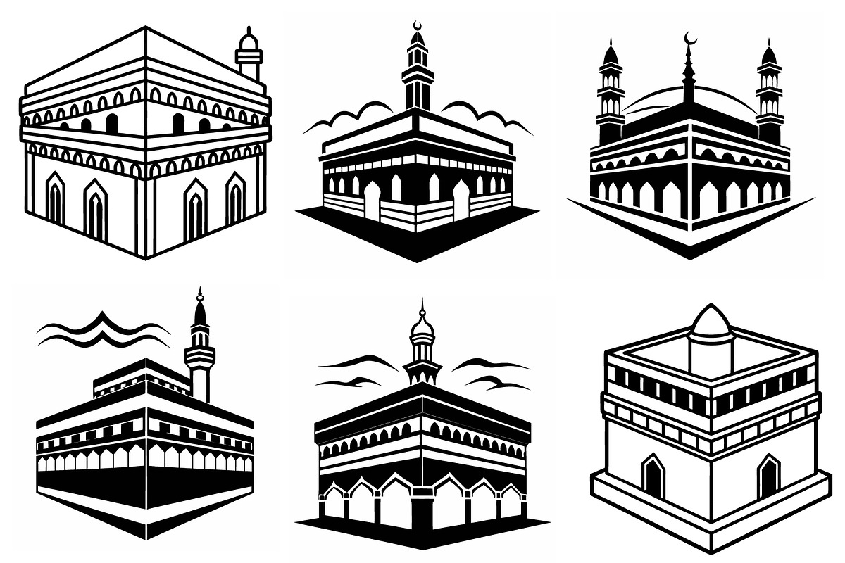 Black and White Islamic Architectura, an Object Graphic by Billah Hub