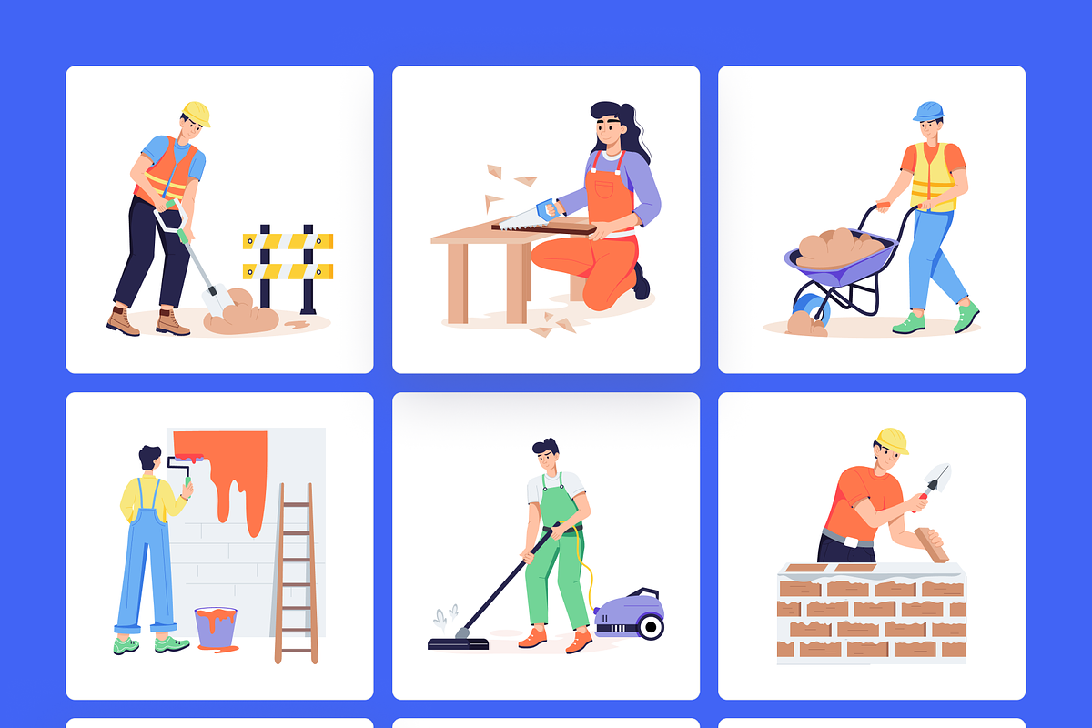Labor Day Illustrations, a Person Illustration by Prosymbols (Photo 7 of 11)
