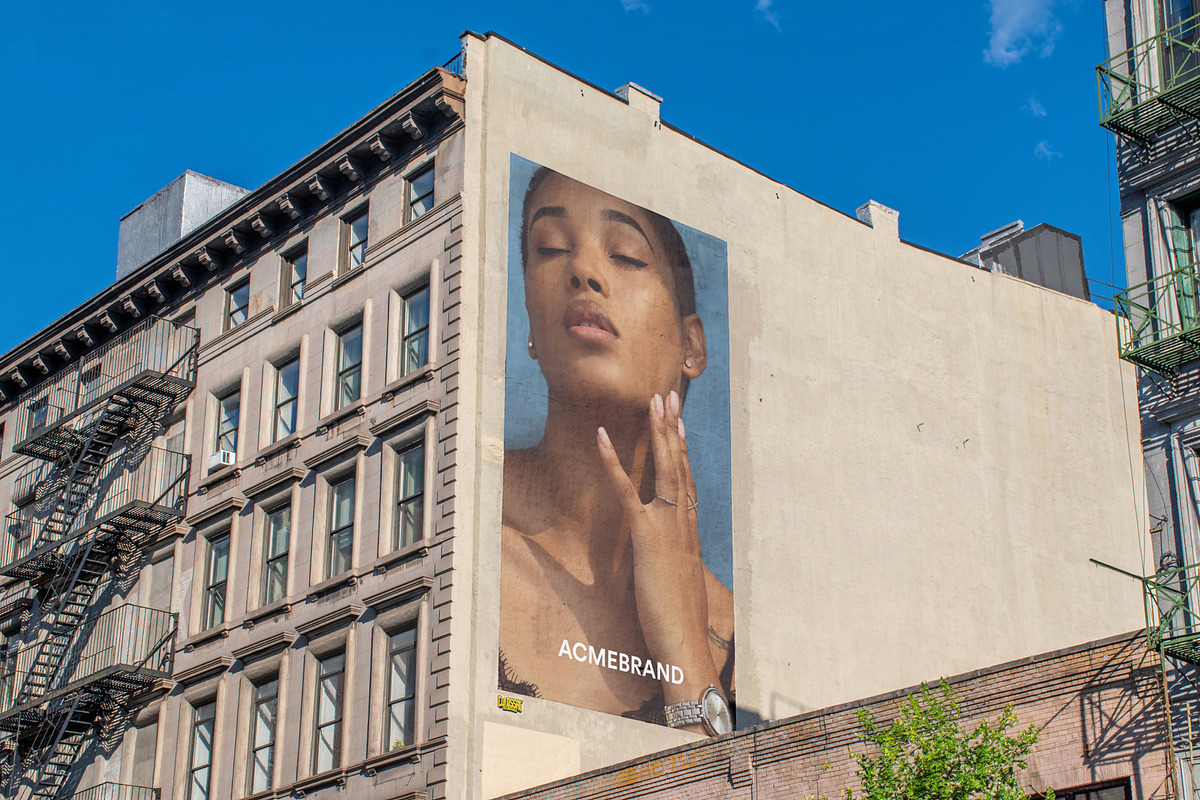Tall Painted Mural Billboard Mockup, an Advertising Mockup by Area Mockups (Photo 2 of 3)