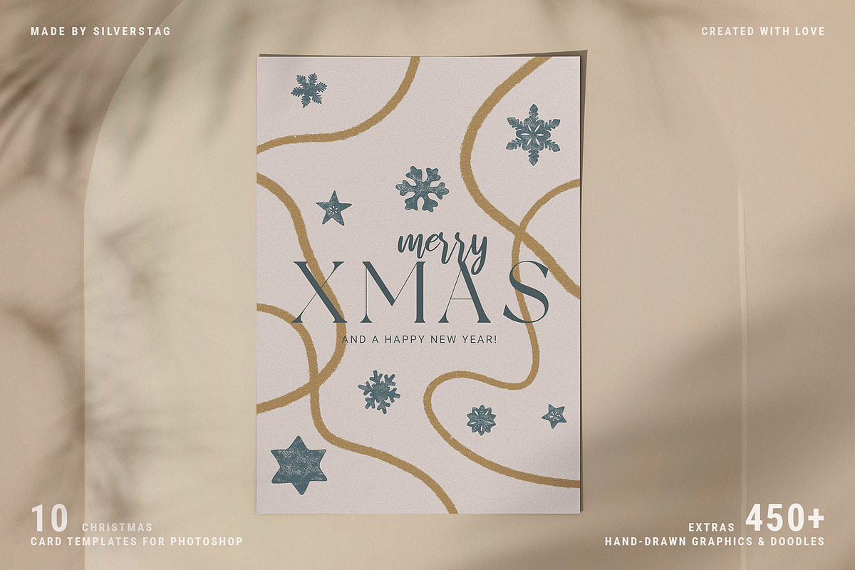 Christmas Card Templates & Extras, a Card Template by SilverStag Type Foundry (Photo 14 of 20)