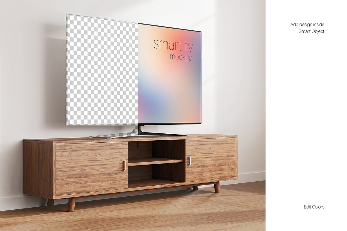 Smart TV Mockup Set, a Device Mockup by Country4k (Photo 2 of 4)
