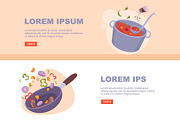 Chef cooking soup pot frying pan and, a Food Illustration by Onyx (Thumbnail 3 of 3)