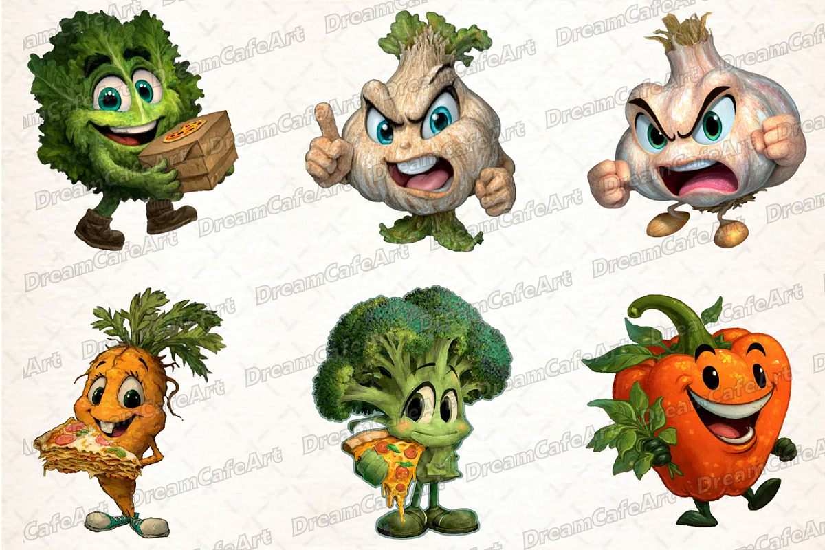 Funny Vegetable Italian Brainrot, an Illustration by DreamCafeArt (Photo 4 of 8)