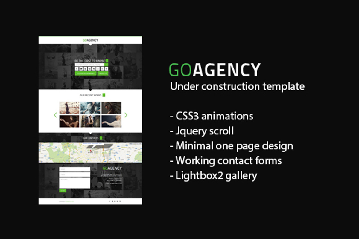 Under Construction Template GOagency, a Websites & App Template by llassety (Photo 1 of 4)