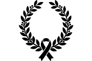 Black Ribbon Laurel Wreath, a Decorative Illustration by balal (Thumbnail 7 of 15)
