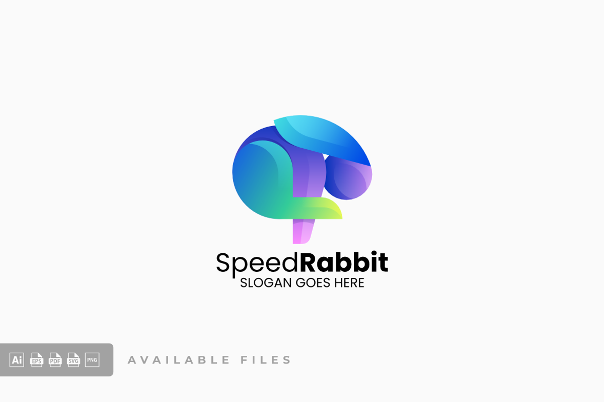 Rabbit Gradient Colorful Logo, a Branding & Logo Template by ivan_artnivora