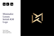 Minimalist Luxury Initials KM Logo, a Branding & Logo Template by Luxury Logos (Thumbnail 1 of 4)