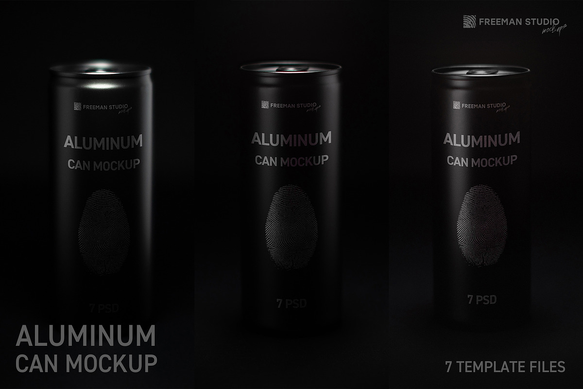 Aluminum Can Mockup, a Product Mockup by Freeman Studio (Photo 1 of 14)