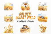 Watercolor Golden Wheat Field, a Food Illustration by New-School-Wave (Thumbnail 1 of 5)