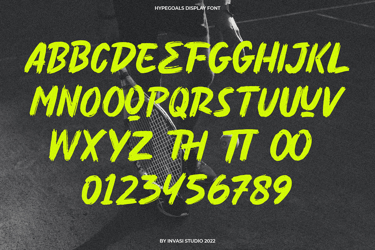 Hypegoals - Brushy Display Font, a Script Font by Invasi Studio (Photo 7 of 8)