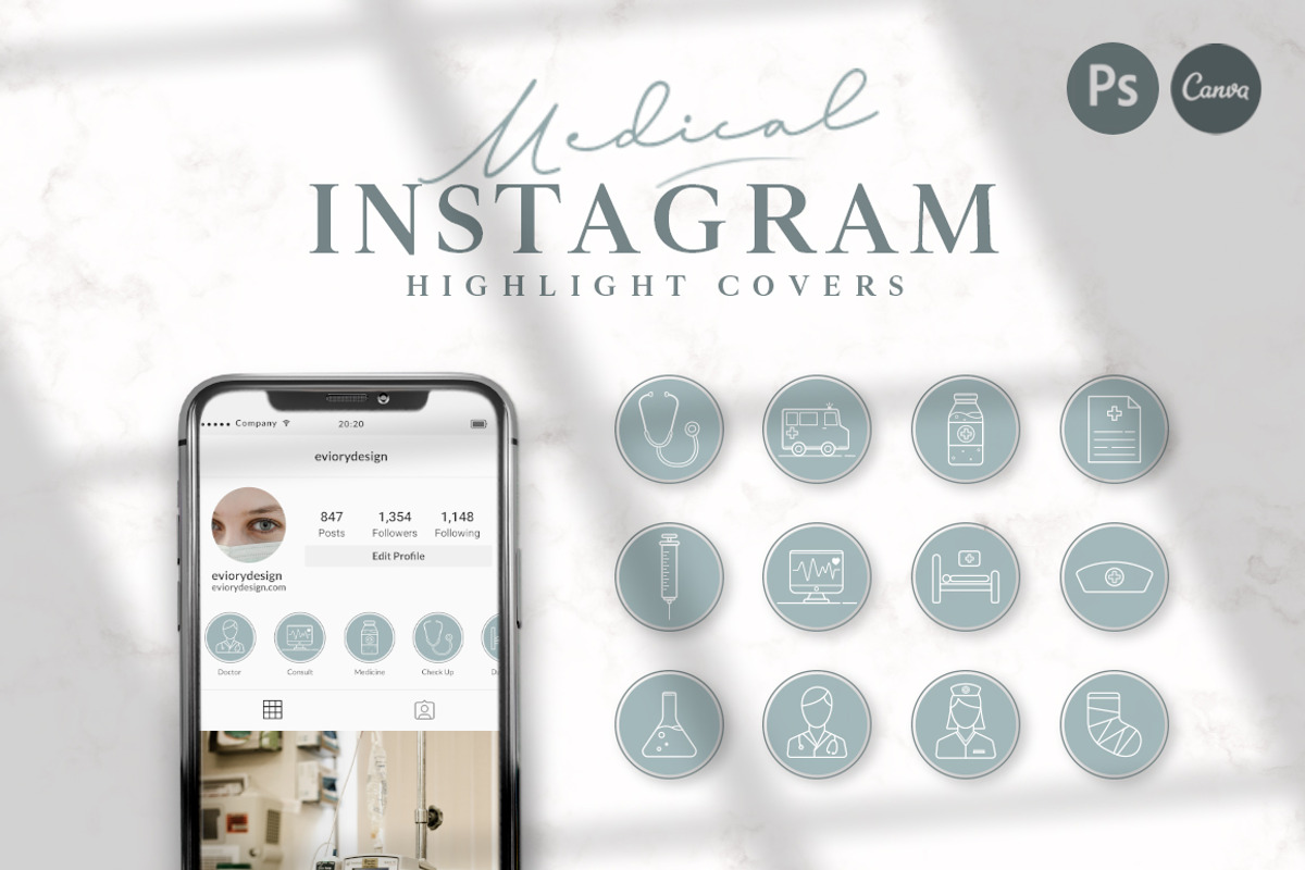 Instagram Highlight Medical, a Social Media Template by Eviory (Photo 1 of 10)
