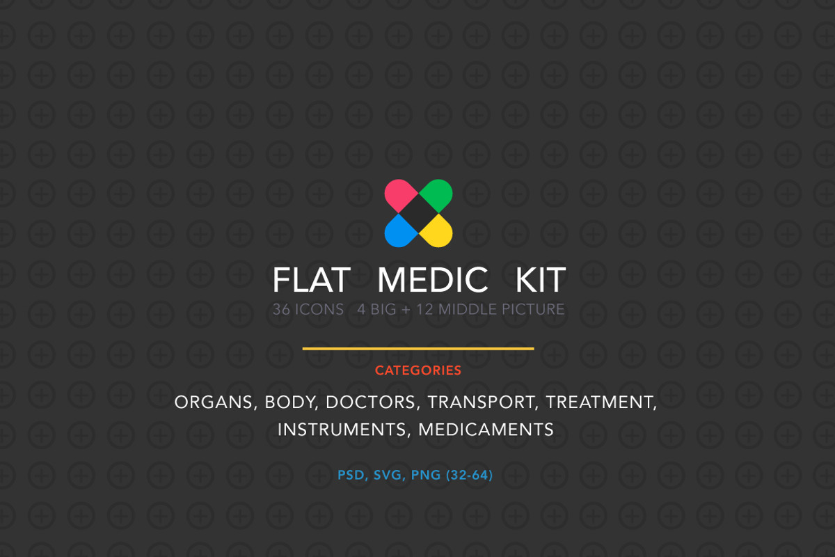 Flat medic icon and illustration kit, an Icon by Oleg Beresnev (Photo 2 of 5)