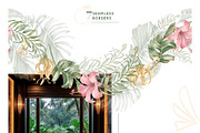 Tropical leaves and birds watercolor, an Illustration by Kate Lanbina (Thumbnail 11 of 19)
