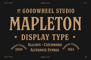 Mappleton, a Font by Goodwheel Studio
