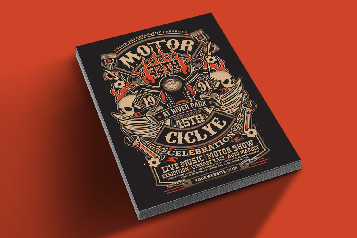 Motorcycle Club Event Flyer, a Flyer Template by Muhamad Iqbal hidayat (Photo 2 of 4)
