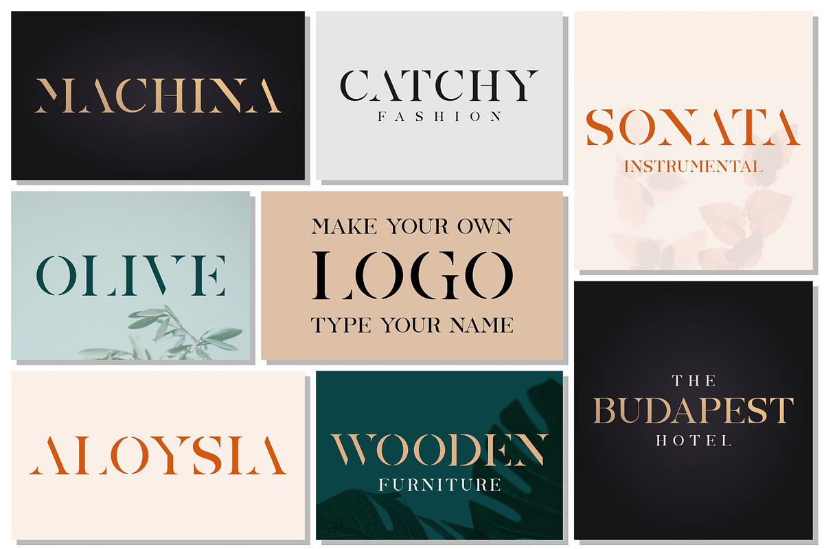 Monica Allcaps Font Duo, a Serif Font by Asenbayu (Photo 2 of 10)