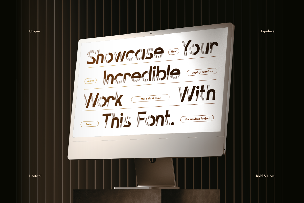 Linetical, a Sans Serif Font by Burntilldead (Photo 10 of 12)