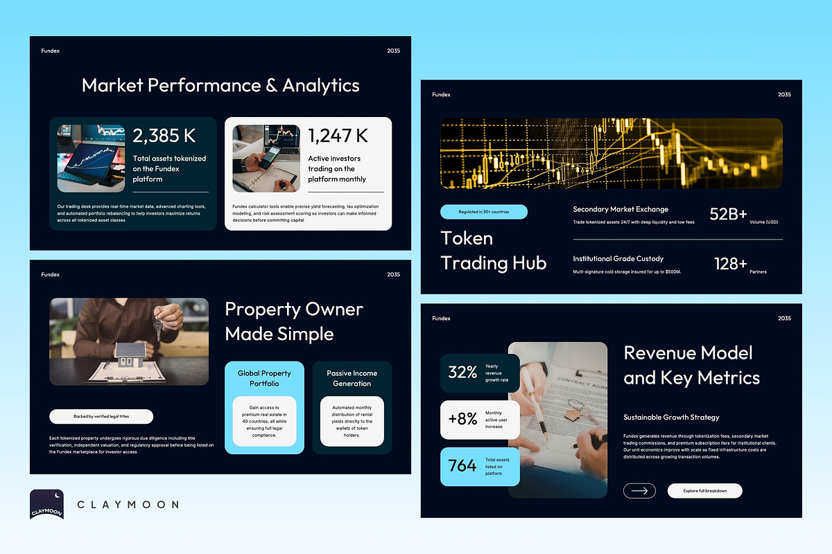 RWA Tokenization Pitch Deck, a Presentation Template by Claymoon Lab (Photo 6 of 7)