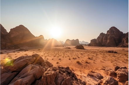 Desert summer rock. Generate Ai, a Nature Photo by Ylivdesign