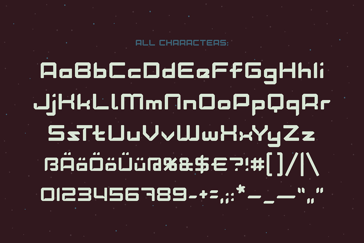 Lost in space. Futuristic typeface preview 3