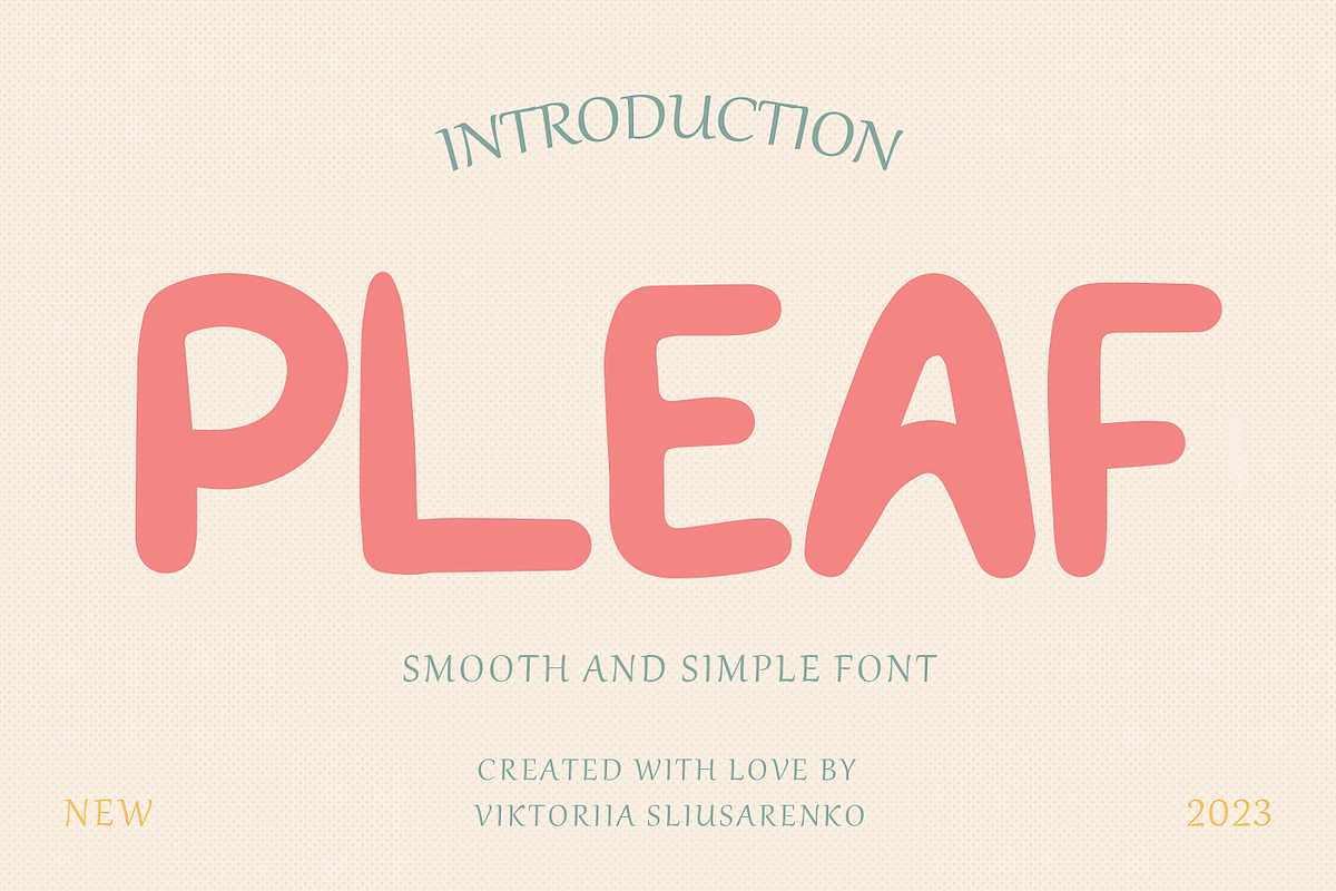 PLEAF smooth and simple font, a Serif Font by CHIMERA (Photo 1 of 9)