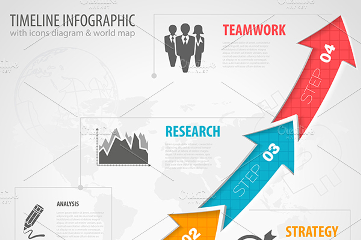 5 Themes Timeline Infographics, a Work Illustration by TAlex (Photo 2 of 5)