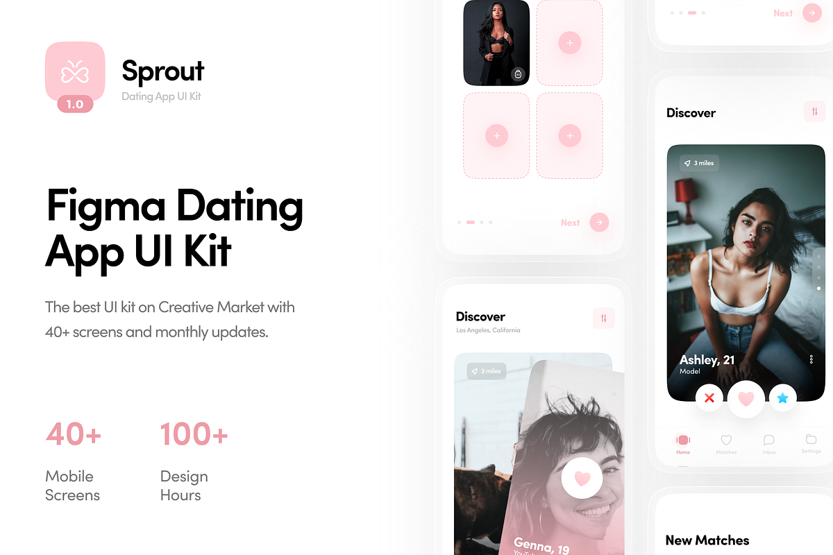 Sprout Dating App UI Kit, an App Template by Defects (Photo 1 of 7)