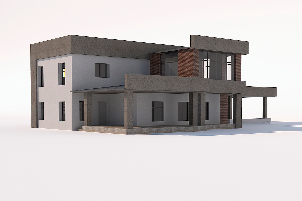 Modern country house, an Architecture 3D Model by profdesign (Photo 4 of 10)