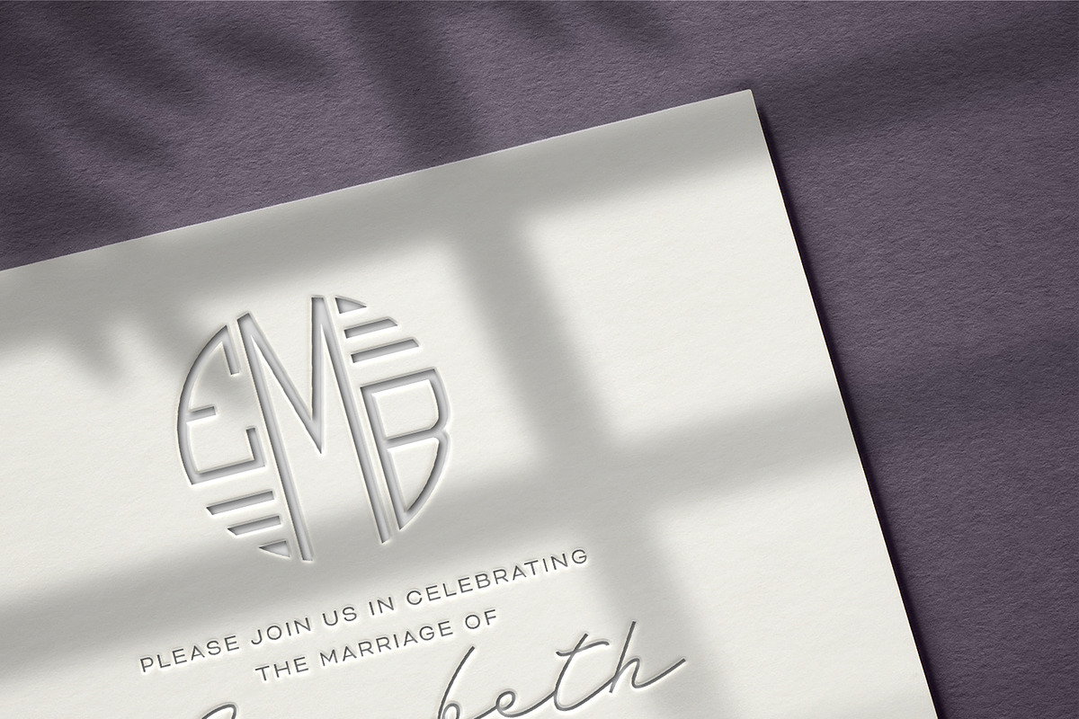 Currituck Monogram Font, a Font by Haute Papier (Photo 6 of 6)