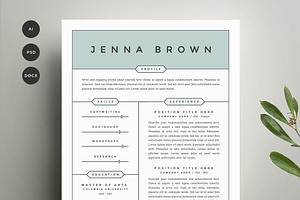 Resume Template 4 Pack | CV Template