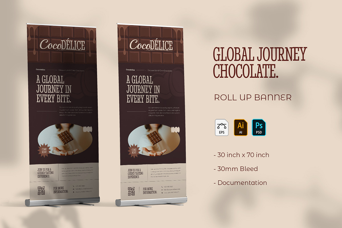 Journey Chocolate - Roll Up Banner, a Print Template by VUNIRA (Photo 1 of 3)