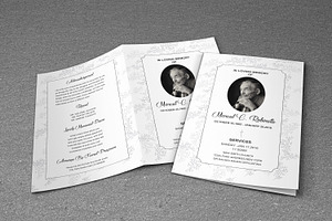 Funeral Program Template B&W