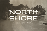 North Shore + Mavericks, a Slab Serif Font by Bruised Goods (Thumbnail 1 of 11)