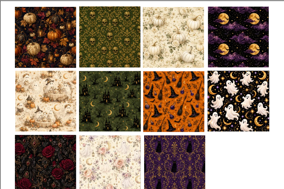 Halloween Digital Paper, a Texture Graphic by Printable Design Store (Photo 4 of 4)