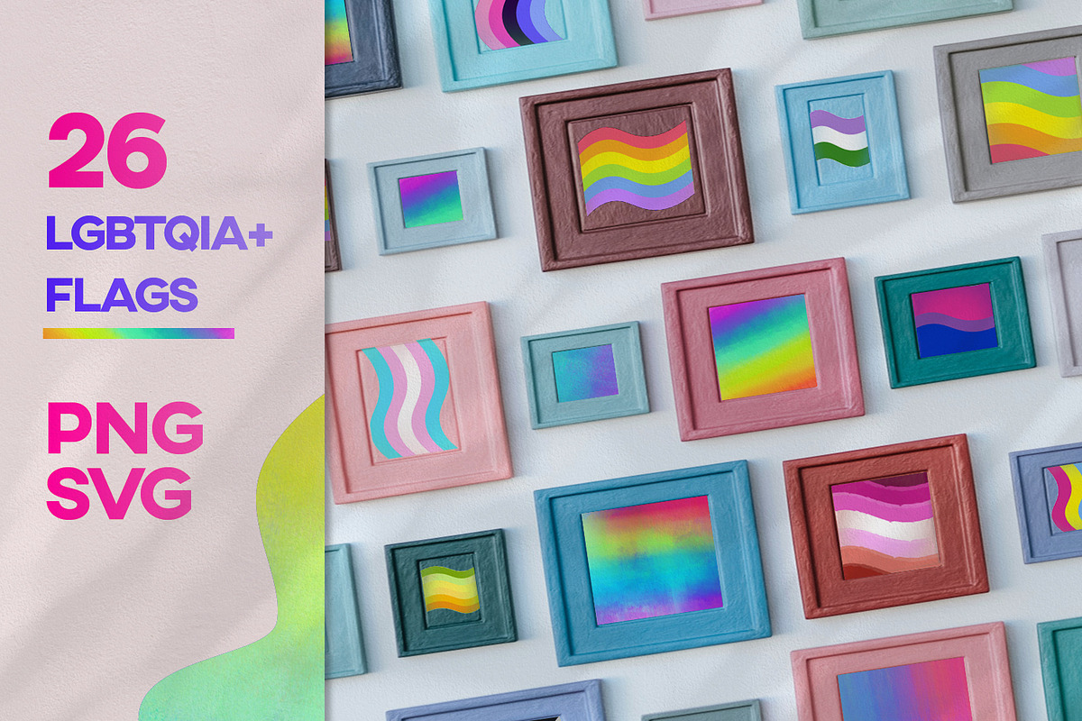 LGBT Pride SVG Bundle Gay Flag, a Texture Graphic by InkCloudDesign (Photo 6 of 7)