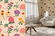 Garden Flowers patterns & clipart, a Pattern Graphic by Carpet Tapete Pretzel (Thumbnail 7 of 15)