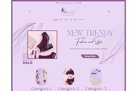 Purple Lilac Boutique Shopify Theme