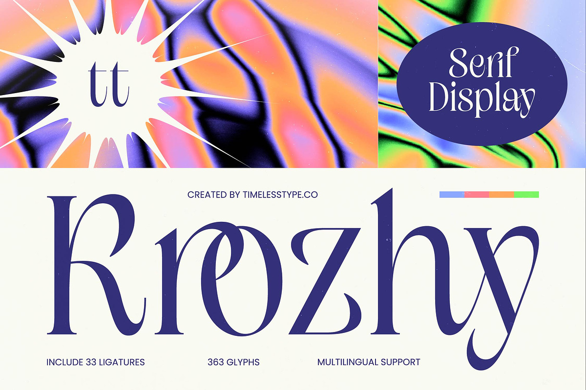 Krozhy Modern Serif Display, a Serif Font by timelesstype.co (Photo 1 of 10)