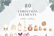 SALE! Christmas Holiday Watercolor, a Seasonal Illustration by Grace Noboa Illustrations (Thumbnail 3 of 9)