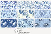 70 blue Easter toile repeat pattern, a Pattern Graphic by Poppy Lane Studio (Thumbnail 4 of 10)