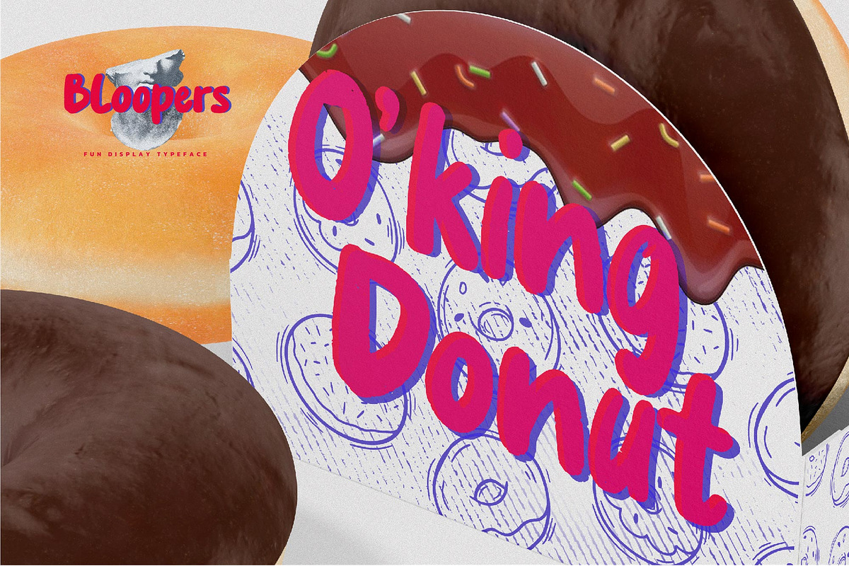 Bloopers - Fun Display Typeface, a Font by Gassstype (Photo 4 of 8)